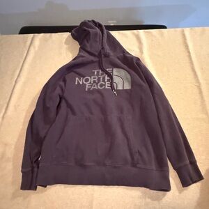 The North Face Men's Hoodie in Purple with Logo